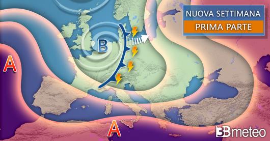 Tendenza meteo inizio prossima settimana