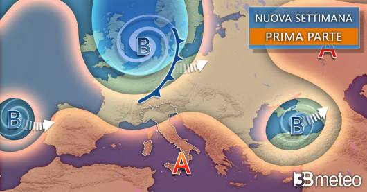 Tendenza meteo inizio prossima settimana