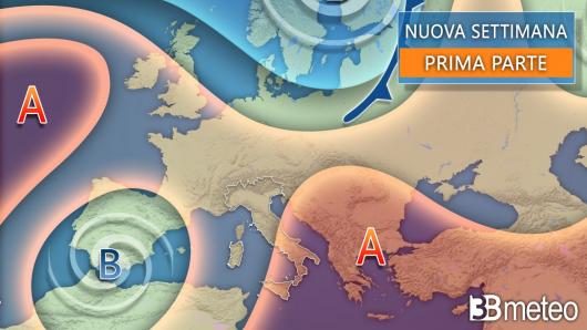 Tendenza meteo inizio prossima settimana