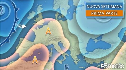 Tendenza meteo inizio prossima settimana