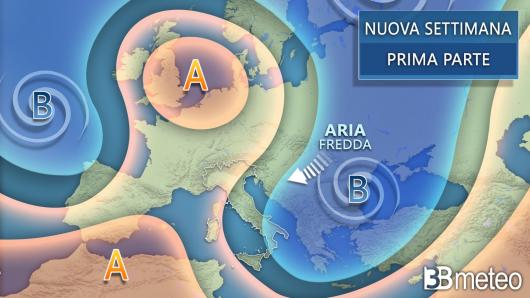 Tendenza meteo inizio prossima settimana