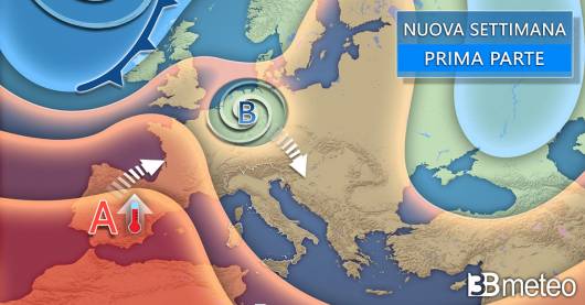 Tendenza meteo inizio prossima settimana