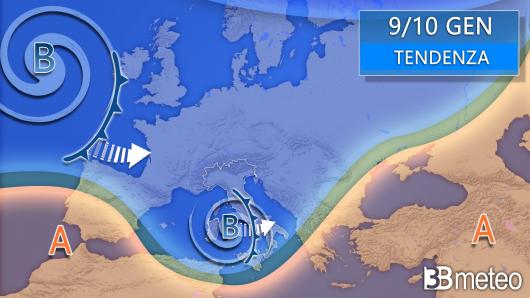 Tendenza meteo inizio prossima settimana