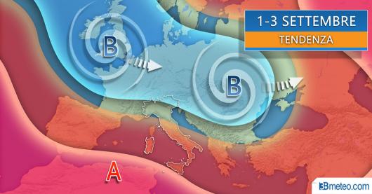 Tendenza meteo inizio settembre