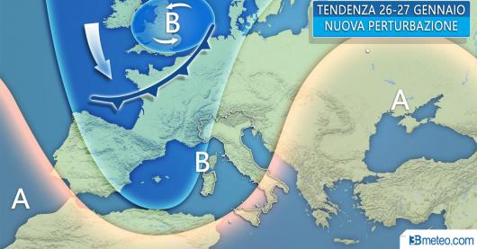 Tendenza meteo Italia: tra venerdì e sabato nuova perturbazione su parte dell'Italia