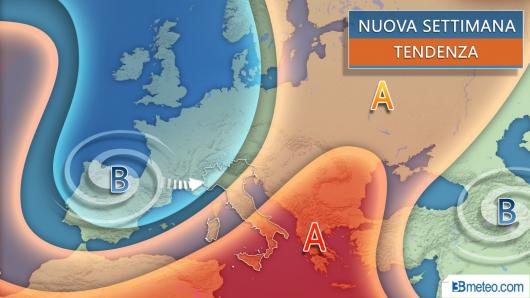 Tendenza meteo nuova settimana