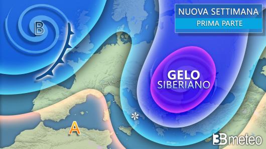 Tendenza meteo prima parte della prossima settimana