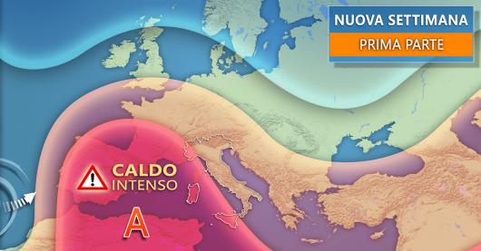 Tendenza meteo prima parte prossima settimana