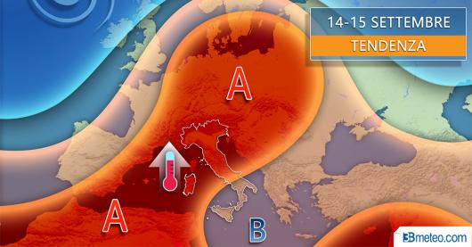 Tendenza meteo prossima settimana