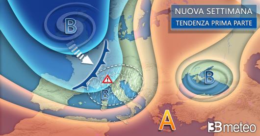 Tendenza meteo prossima settimana