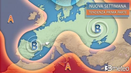 Tendenza meteo prossima settimana