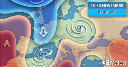 Tendenza meteo prossima settimana