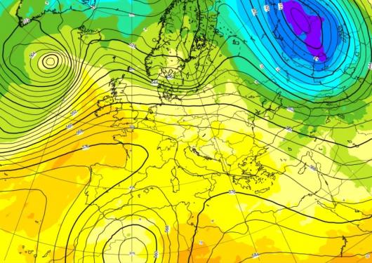 Tendenza meteo prossimi giorni: dal 15 graduale logoramento dell'alta pressione ad opera di una circolazione depressionaria tra Spagna e Nord Africa