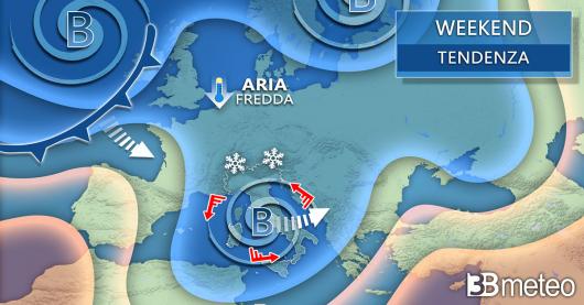 Tendenza meteo weekend 14-15 febbraio
