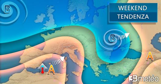 Tendenza meteo weekend 16-17 marzo