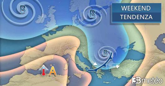Tendenza meteo weekend 16-17 marzo