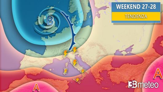 Tendenza meteo weekend