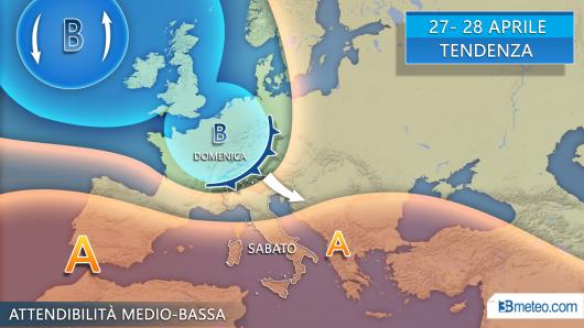 Tendenza tra sabato e domenica, possibile fronte freddo (da confermare)