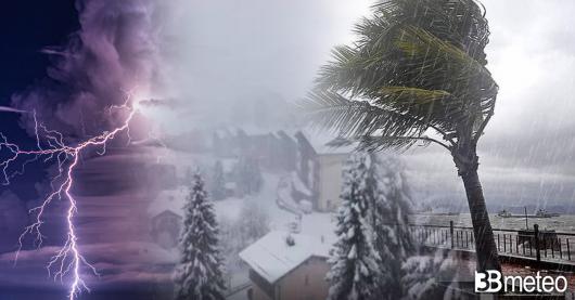 Torna il maltempo attese piogge, venti forti e abbondanti e abbondanti nevicate sulle Alpi