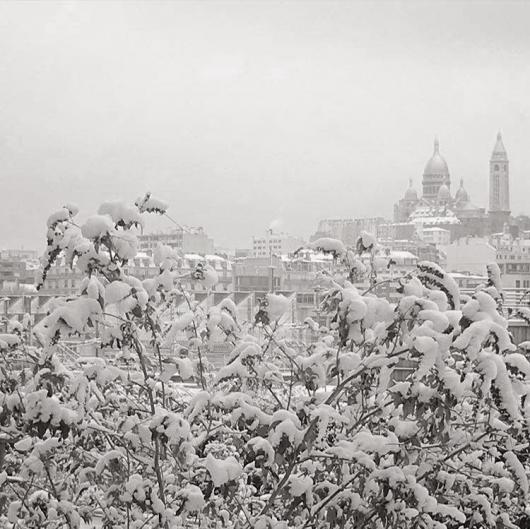 Torna la neve a Parigi, abbondante nevicata in mattinata con diversi centimetri