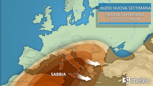 Trasporto di sabbia previsto ad inizio settimana