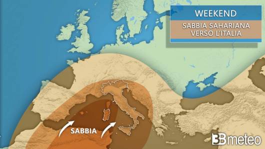 Trasporto di sabbia previsto nel weekend
