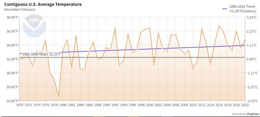 trend termico degli inverni USA
