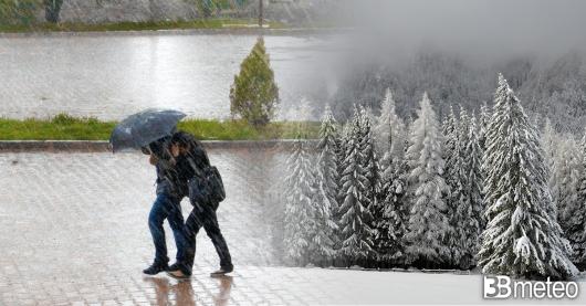 Ultime piogge e nevicate in questo martedì 28 dicembre