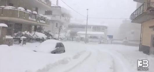 Una recente nevicata in Puglia