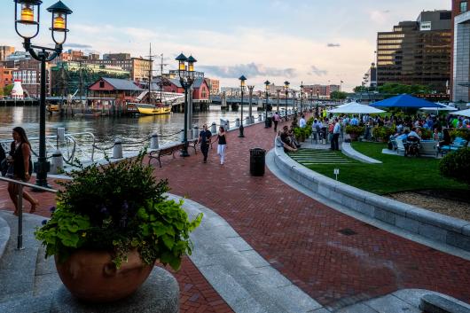 Uno dei tanti camminamenti di Boston
