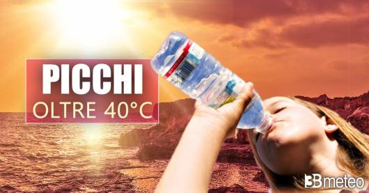 Veloce e intensa ondata di caldo, picchi over 40°C