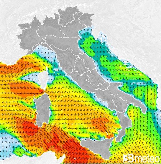 Venti previsti per domenica sera