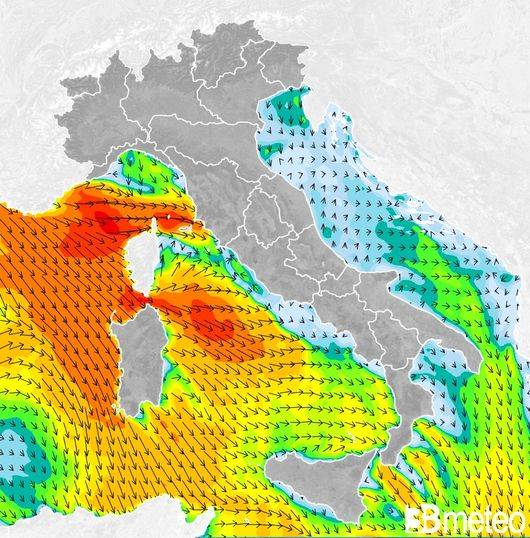 Venti previsti per giovedì mattina