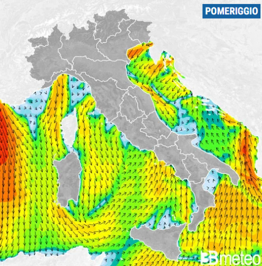 Venti previsti per il pomeriggio dell'Epifania