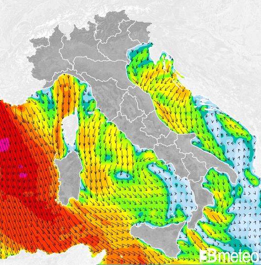 Venti previsti per martedì mattina