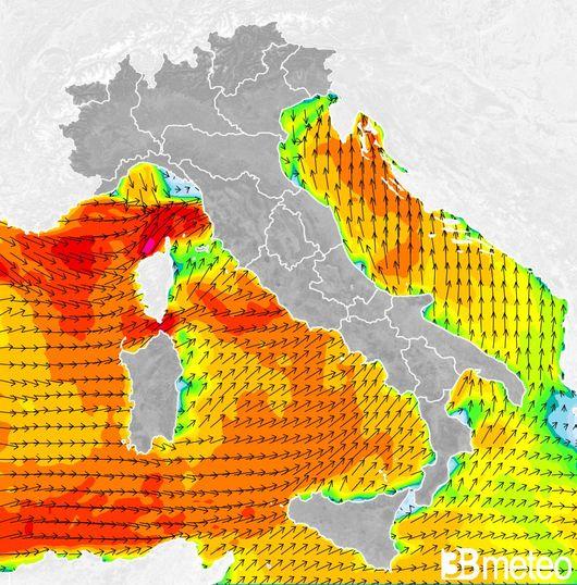 Venti previsti per venerdì pomeriggio