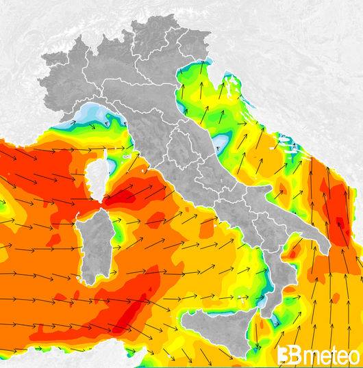 Ventilazione prevista prevista per sabato sera/notte