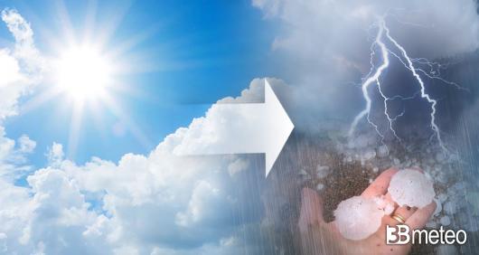 Verso una domenica con forti temporali e grandine