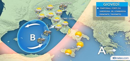 Vortice attraversa la Sardegna