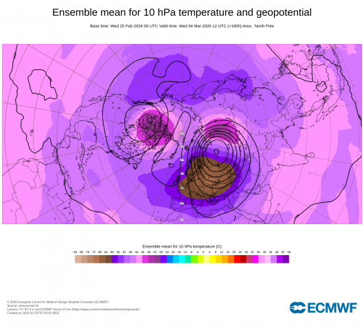 vortice polare, situazione a 10 hPa