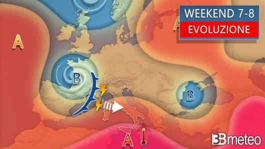 Weekend 7-8 con forte peggioramento