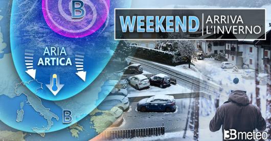 Weekend con tempesta invernale sull'Italia