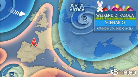 Weekend di Pasqua, scenario con media delle previsioni
