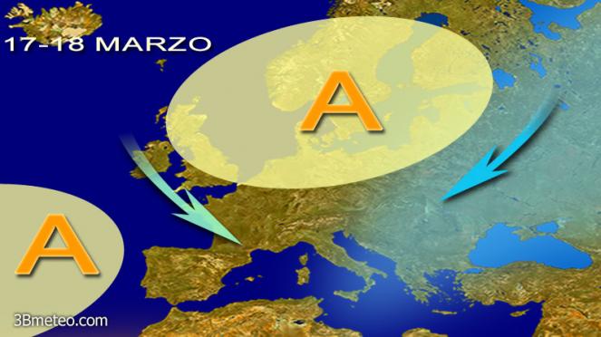 17-18 Marzo: scenario meteo in Europa 