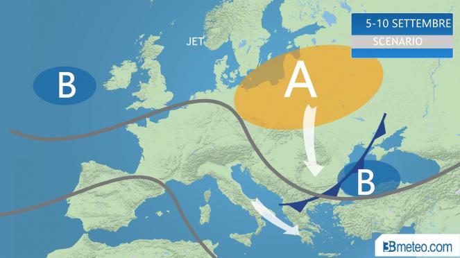 5-10 settembre, poche variazioni sul fronte meteo in Europa