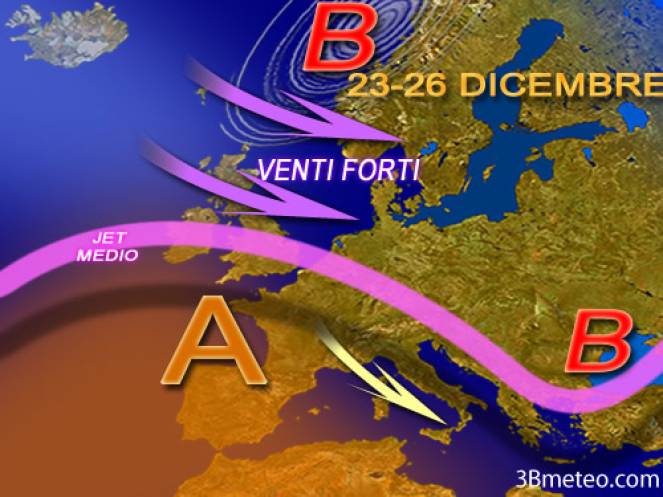Alta pressione si rafforza sull'Europa centro meridionale