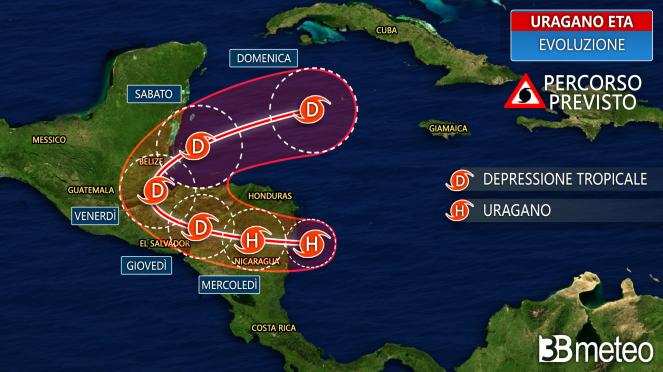 America Centrale, arriva l'uragano Eta