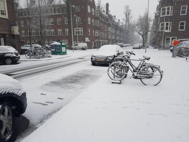 Amsterdam sotto la neve