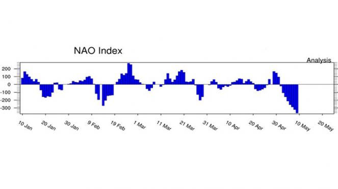 andamento NAO index