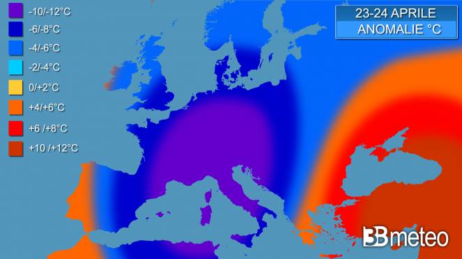 Cronaca meteo - Il gelo tardivo di Aprile fa battere i denti a mezza Europa. Gravi danni alle colture